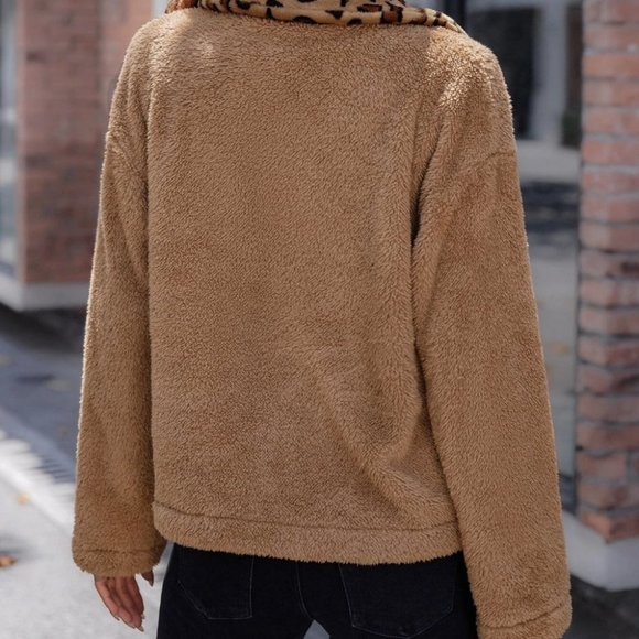 Tan Womens Teddy Jacket - Picture 2 of 4